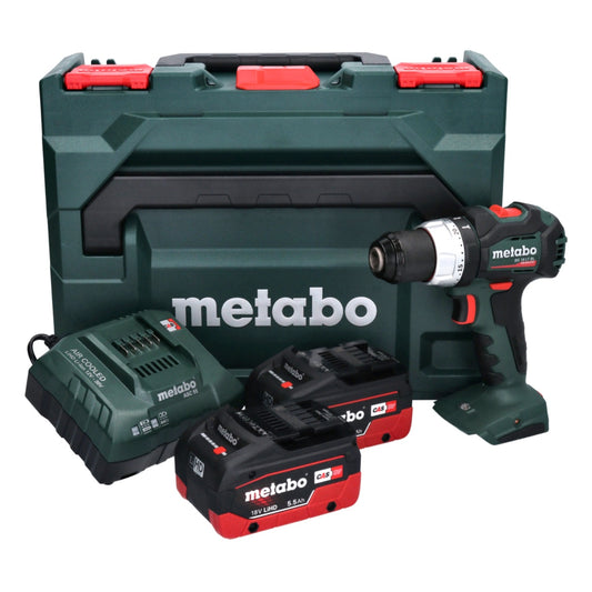 Metabo BS 18 LT BL Akku Bohrschrauber 18 V 75 Nm Brushless + 2x Akku 5,5 Ah + Ladegerät + metaBOX