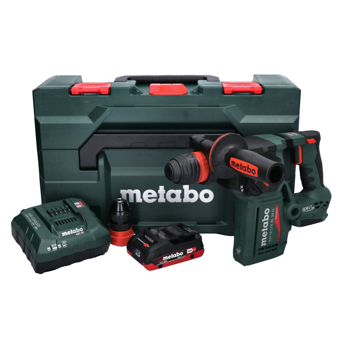 Metabo KH 18 LTX BL 24 Q marteau combiné à batterie 18 V 2,2 J + 1x batterie 4,0 Ah + chargeur + métaBOX