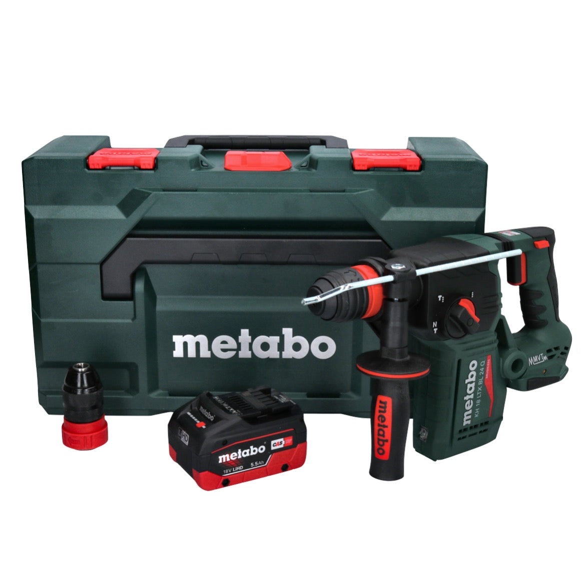 Metabo KH 18 LTX BL 24 Q Akku Kombihammer 18 V 2,2 J + 1x Akku 5,5 Ah + metaBOX - ohne Ladegerät