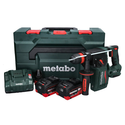 Metabo KH 18 LTX BL 24 Q Akku Kombihammer 18 V 2,2 J + 2x Akku 8,0 Ah + Ladegerät + metaBOX