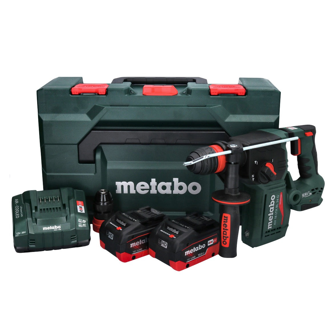 Metabo KH 18 LTX BL 24 Q marteau combiné à batterie 18 V 2,2 J + 2x batteries 10,0 Ah + chargeur + métaBOX