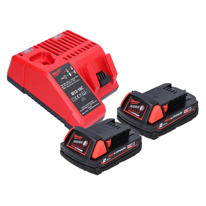 Milwaukee M18 BPD Akku Schlagbohrschrauber 18 V 60 Nm + 2x Akku 2,0 Ah + Ladegerät