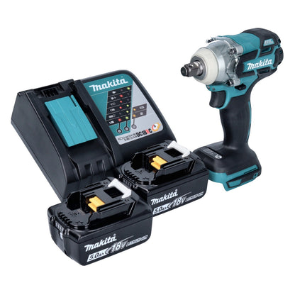 Makita DTW 285 RT Akku Schlagschrauber 18 V 280 Nm 1/2" Brushless + 2x Akku 5,0 Ah + Ladegerät