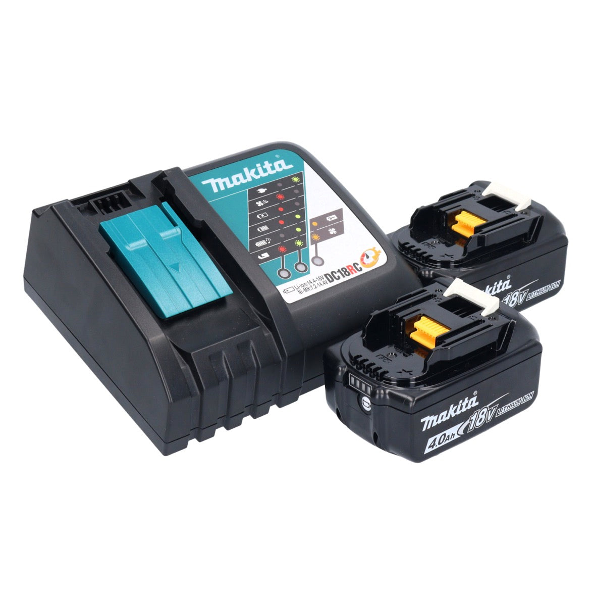 Meuleuse d'angle sur batterie Makita DGA 513 RM 18 V 125 mm sans balais + 2 batteries 4,0 Ah + chargeur