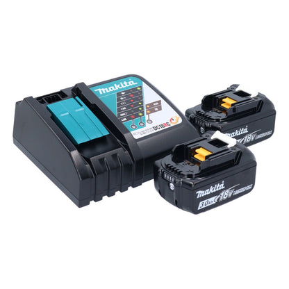 Makita DHP 482 RFX1 perceuse à percussion sans fil 18 V 62 Nm + 2 batteries 3,0 Ah + chargeur + jeu de 74 forets + mallette