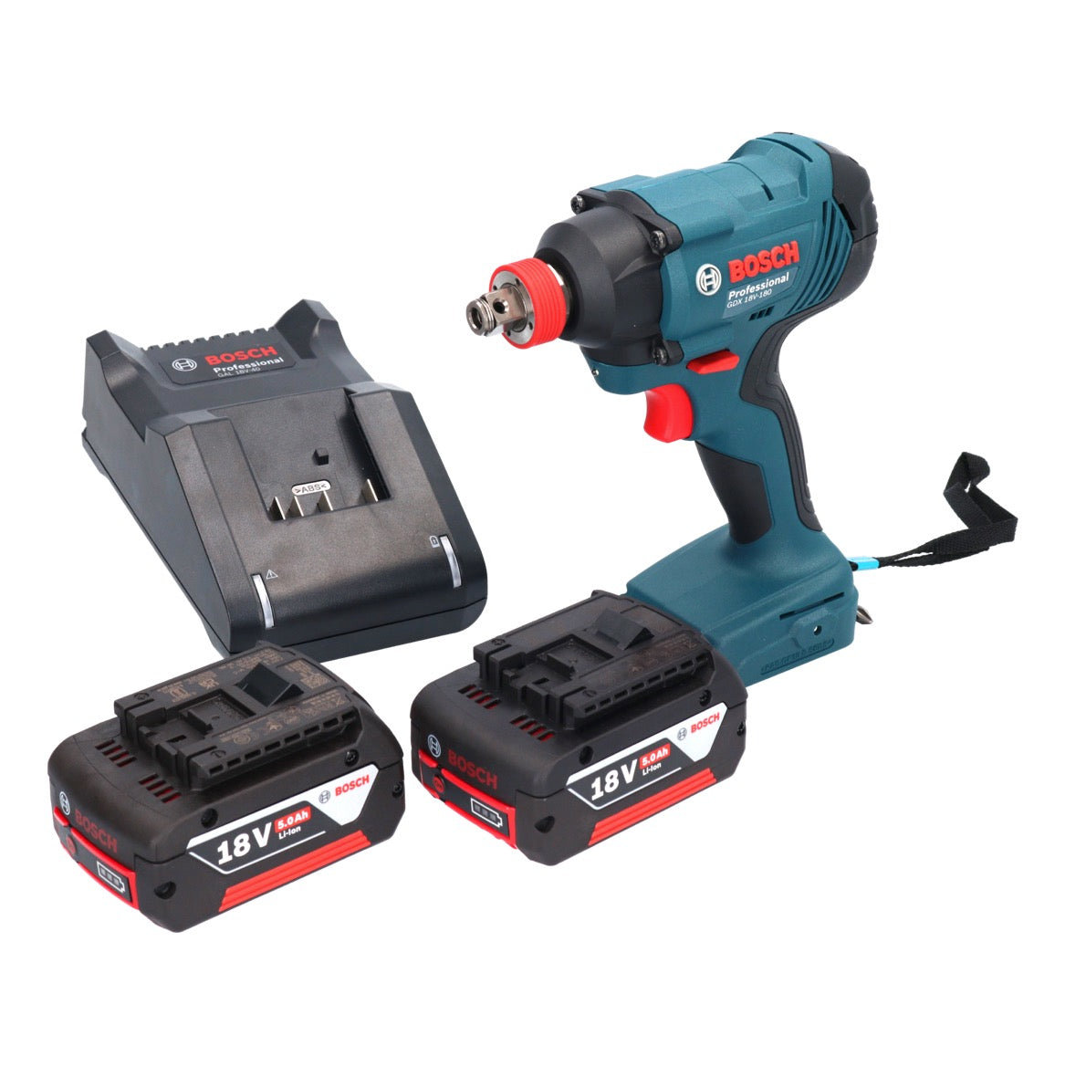 Bosch GDX 18V-180 Akku Drehschlagschrauber 18 V 180 Nm 1/2" + 2x Akku 5,0 Ah + Ladegerät - Toolbrothers