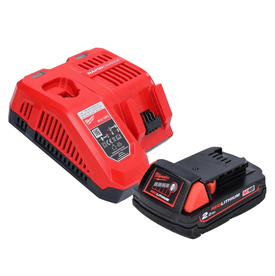 Milwaukee M18 FIW2F38-201X Akku Schlagschrauber 18 V 339 Nm 3/8 " Brushless + 1x Akku 2,0 Ah + Ladegerät + HD Box