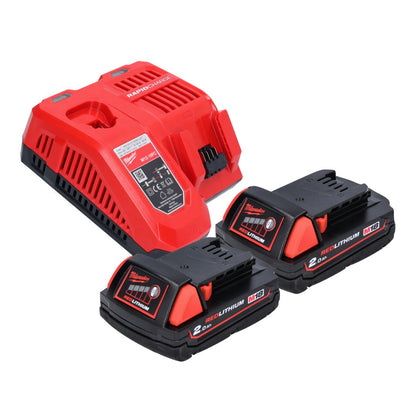 Milwaukee M18 FIW2F38-202X Akku Schlagschrauber 18 V 339 Nm 3/8 " Brushless + 2x Akku 2,0 Ah + Ladegerät + HD Box