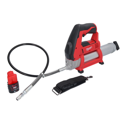 Pistolet graisseur à batterie Milwaukee M12 GG-301 12 V 562 bar + 1x batterie 3,0 Ah - sans chargeur