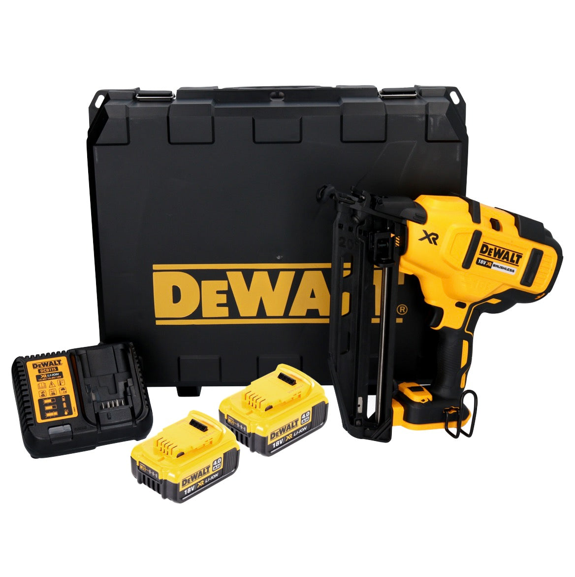 DeWalt DCN 660 M2 Akku Nagler 18V 32-63 mm Brushless + 2x Akku 4,0 Ah + Ladegerät + Koffer - Toolbrothers