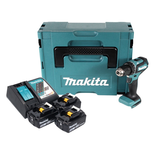 Makita DDF 485 RTJ3 Akku Bohrschrauber 18 V 50 Nm Brushless + 3x Akku 5,0 Ah + Ladegerät + Makpac - Toolbrothers