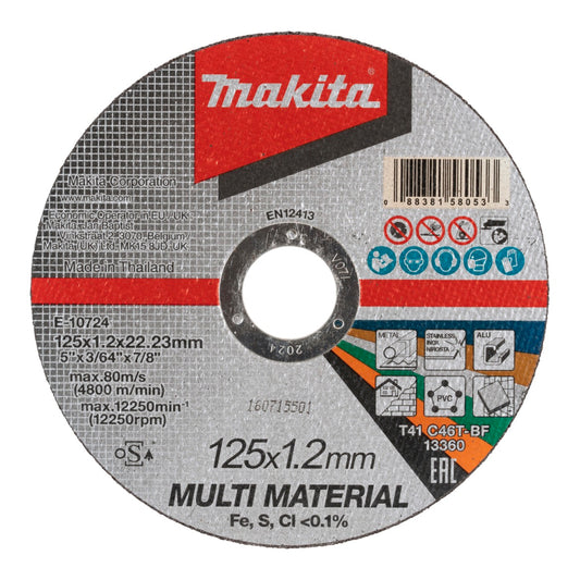 Makita Trennscheibe K C46T-BF Multimaterial 10 Stk. ( E-10724-10 ) 125 x 1,2 x 22,23 mm