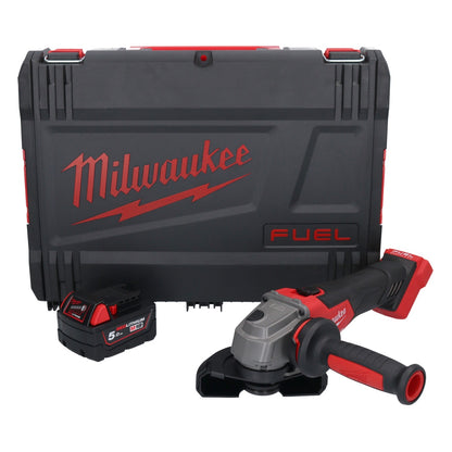 Meuleuse d'angle sur batterie Milwaukee M18 FSAG125X-501X 18 V 125 mm sans balais + 1x batterie 5,0 Ah + boîtier HD - sans chargeur