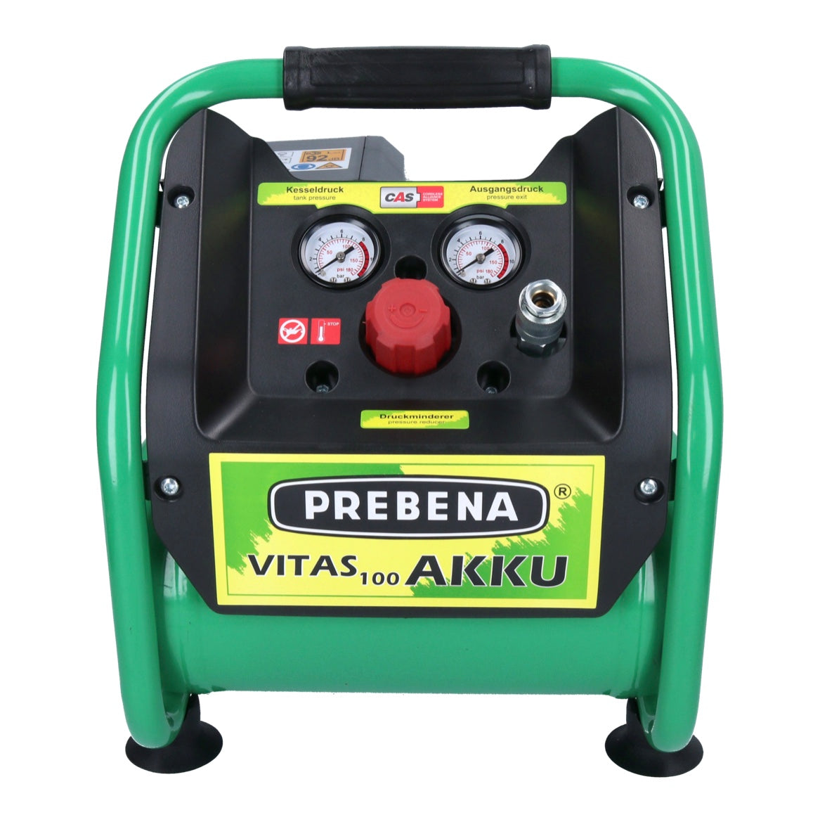 Prebena VITAS 100-AKKU Kompressor 18 V 5 l 8 bar CAS Brushless + 1x Akku 8,0 Ah + Ladegerät - Toolbrothers