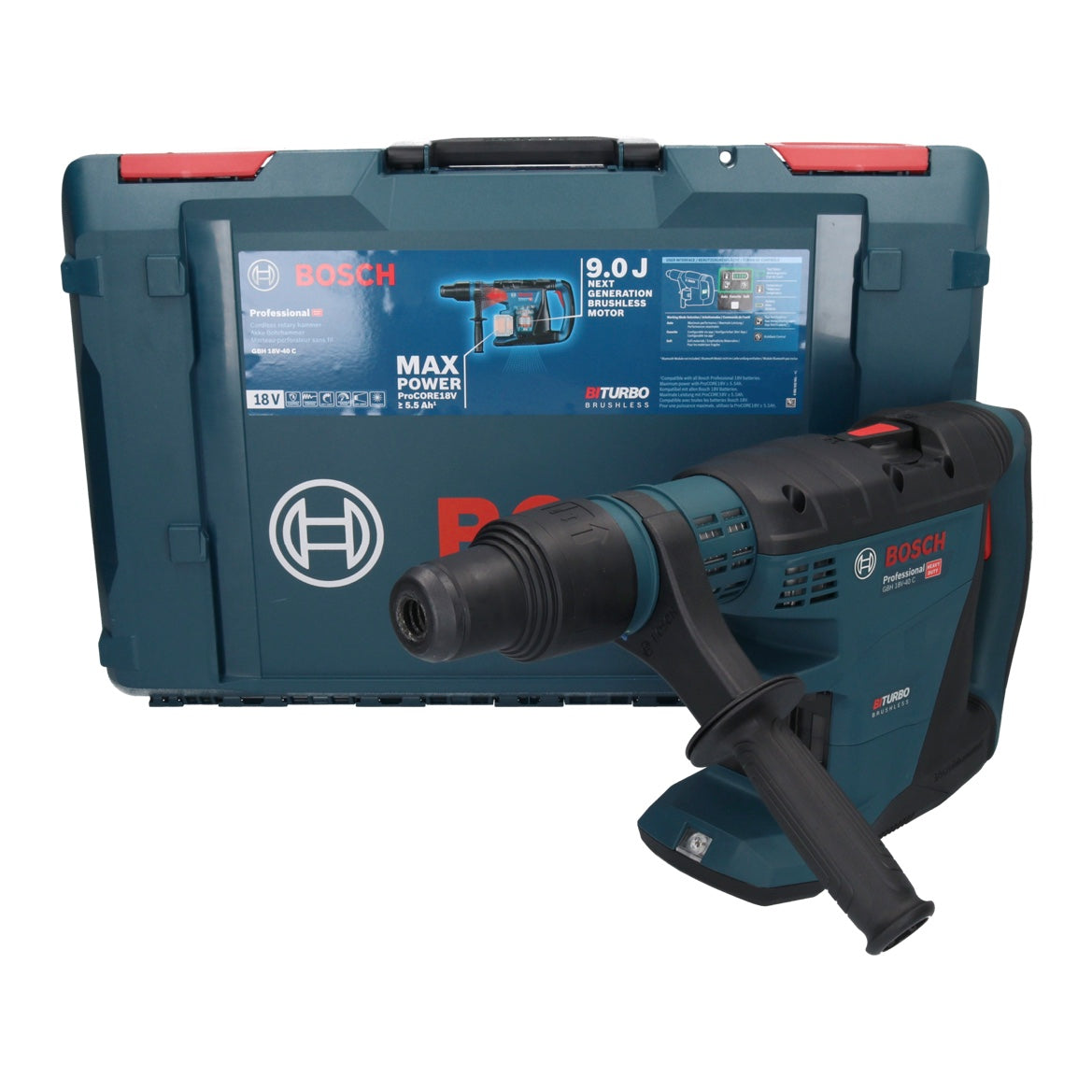 Bosch GBH 18V-40 C Professional marteau perforateur sans fil 18 V 9,0 J SDS max (0611917100) BITURBO brushless Solo + XL-BOXX - sans batterie, sans chargeur