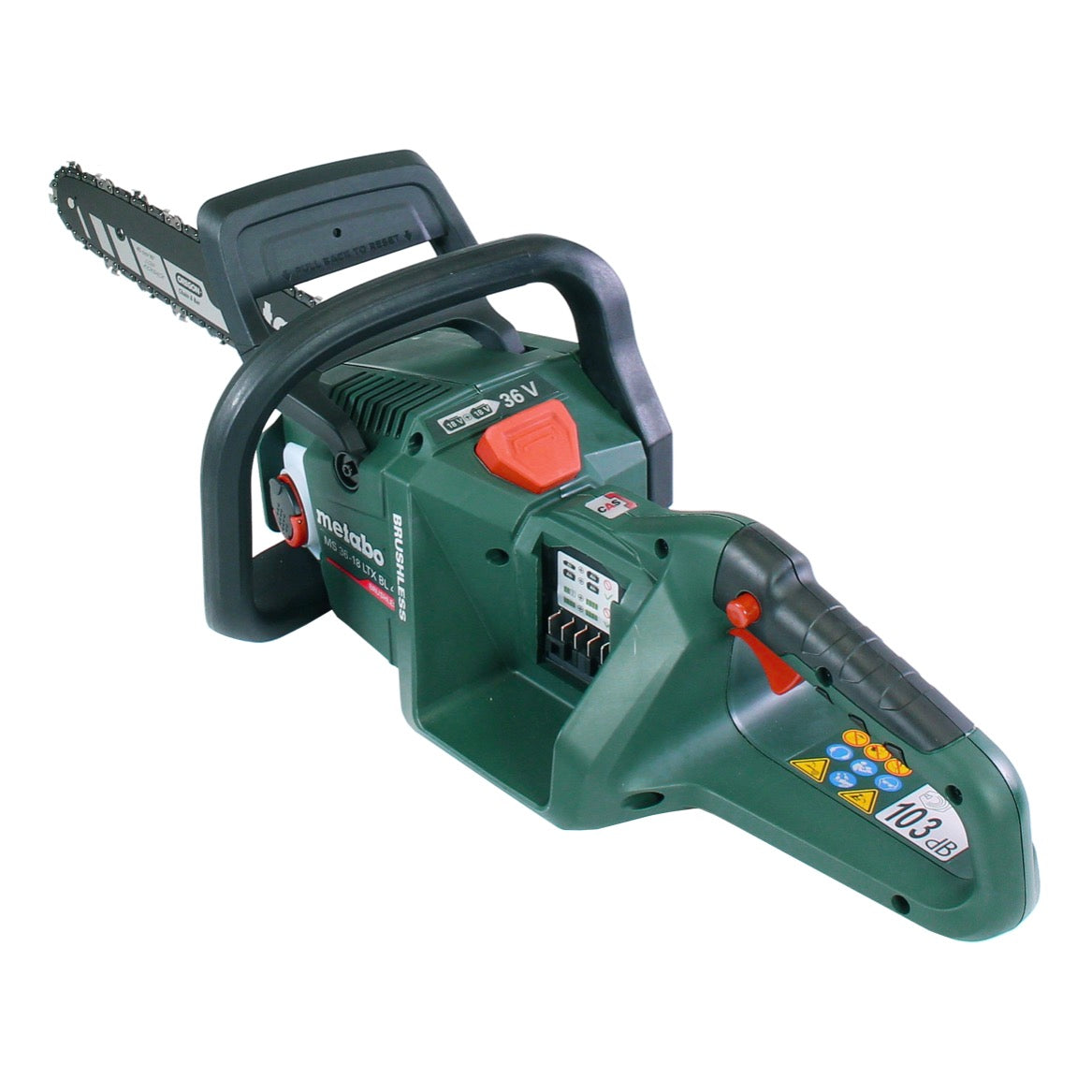 Metabo MS 36-18 LTX BL 40 Akku Kettensäge 36 V ( 2x 18 V ) 40 cm 22 m/s ( 601613850 ) Brushless Solo - ohne Akku, ohne Ladegerät - Toolbrothers