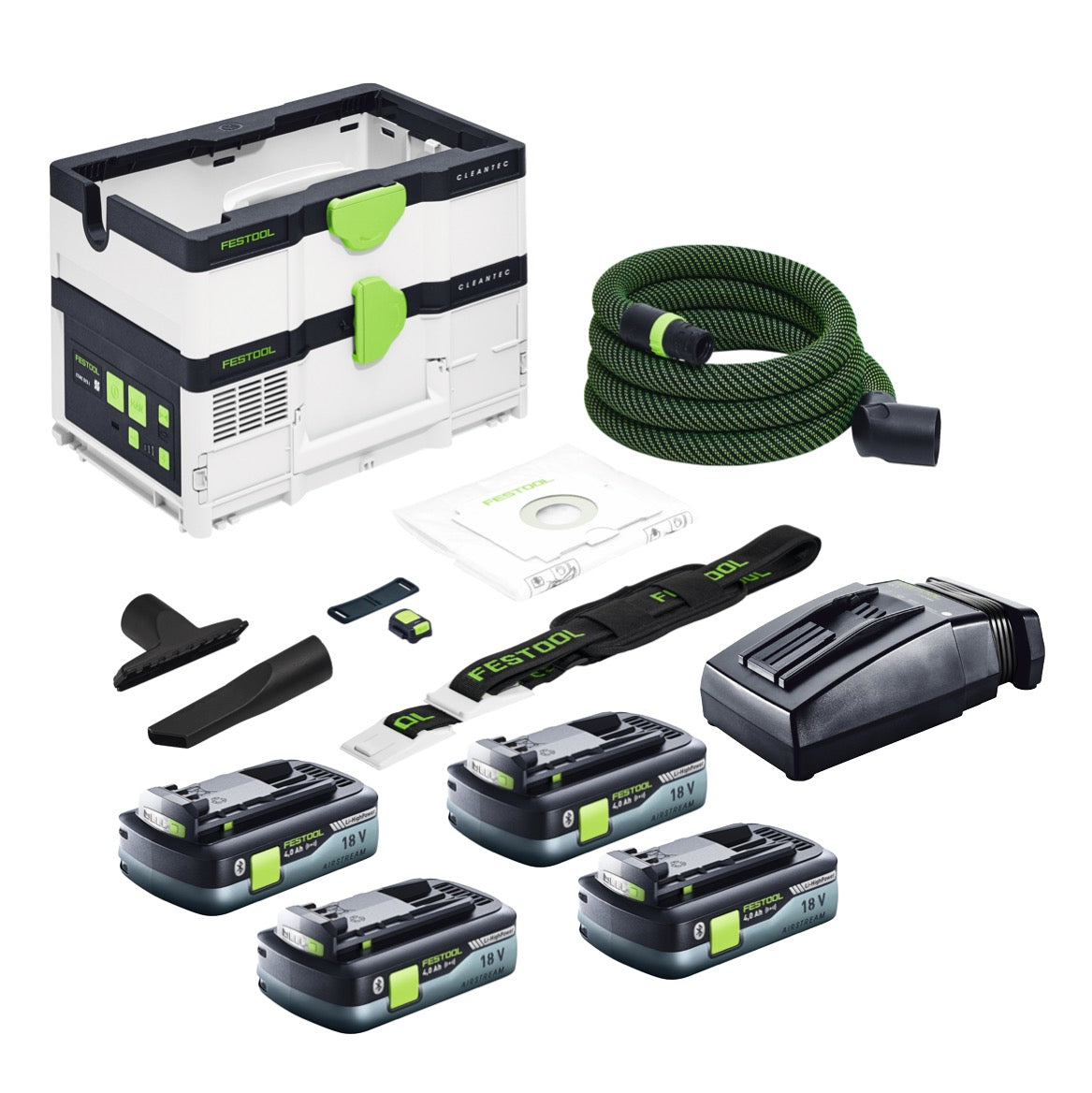 Festool CTMC SYS Akku Absaugmobil 36 V ( 2x 18 V ) Staubkl. M + 4x Akku 4,0 Ah + Ladegerät - Toolbrothers