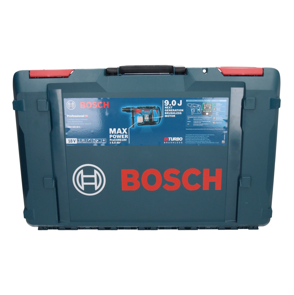 Bosch GBH 18V-40 C Professional marteau perforateur sans fil 18 V 9,0 J SDS max BITURBO brushless + 1x batterie ProCORE 8,0 Ah + XL-BOXX - sans chargeur