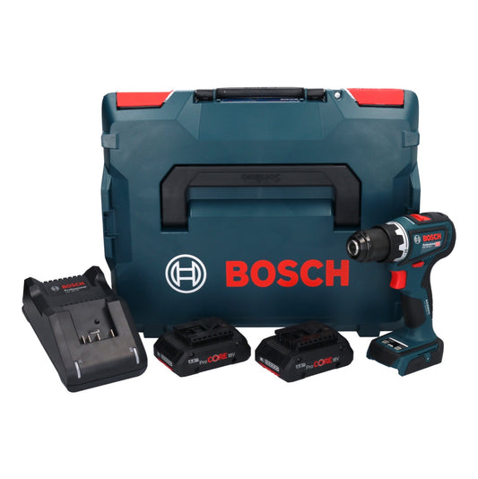 Bosch GSR 18V-90 C Professional Akku Bohrschrauber 18 V 64 Nm Brushless + 2x ProCORE Akku 4,0 Ah + Ladegerät + L-Boxx - Toolbrothers