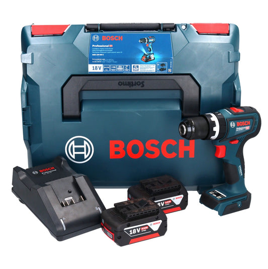 Bosch GSB 18V-90 C Professional Akku Schlagbohrschrauber 18 V 64 Nm ( 06019K6106 ) Brushless + 2x Akku 5,0 Ah + Ladegerät + L-Boxx - Toolbrothers