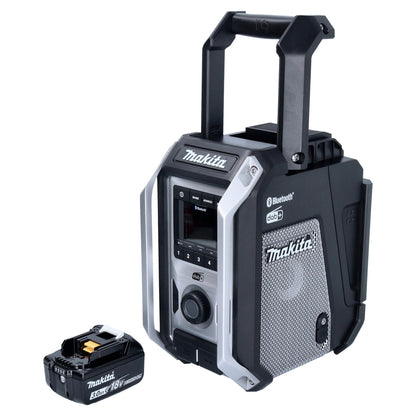 Makita DMR 115 F1B Akku Baustellenradio 12 V - 18 V Bluetooth DAB+ IP65 Schwarz + 1x Akku 3,0 Ah - ohne Ladegerät - Toolbrothers