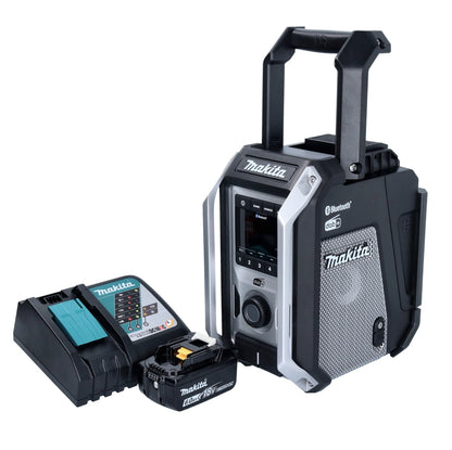 Makita DMR 115 RG1B Akku Baustellenradio 12 V - 18 V Bluetooth DAB+ IP65 Schwarz + 1x Akku 6,0 Ah + Ladegerät - Toolbrothers