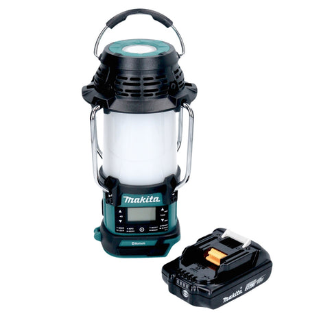 Makita DMR 056 A1 Radio sur batterie 18 V FM DAB+ avec lanterne Lampe de poche 360° IP65 + 1x batterie 2,0 Ah - sans chargeur