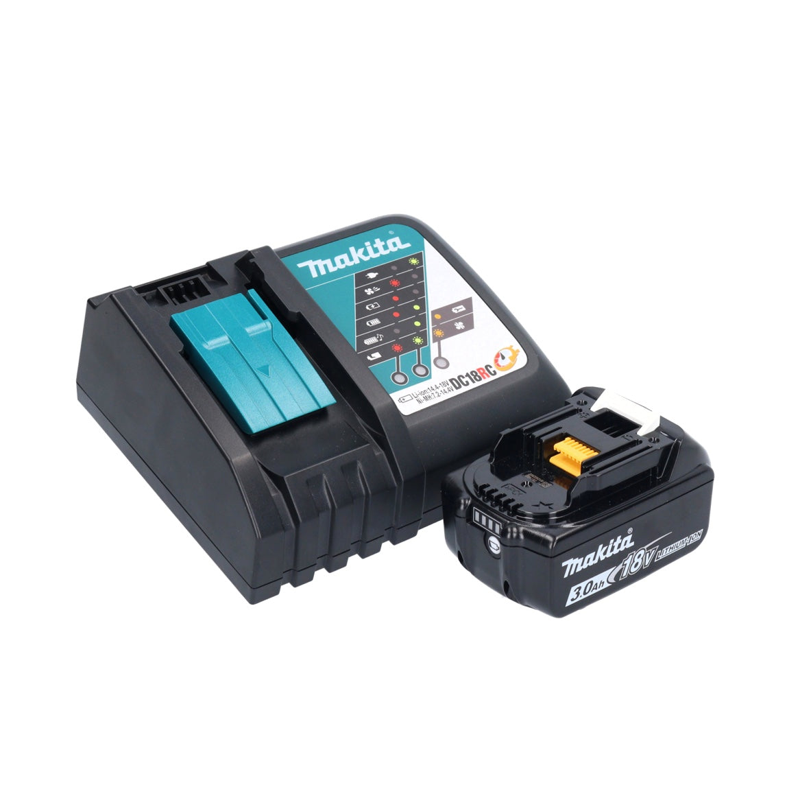 Makita DMR 056 RF1 Akku Radio 18 V FM DAB+ mit Laterne 360° Taschenlampe IP65 + 1x Akku 3,0 Ah + Ladegerät - Toolbrothers