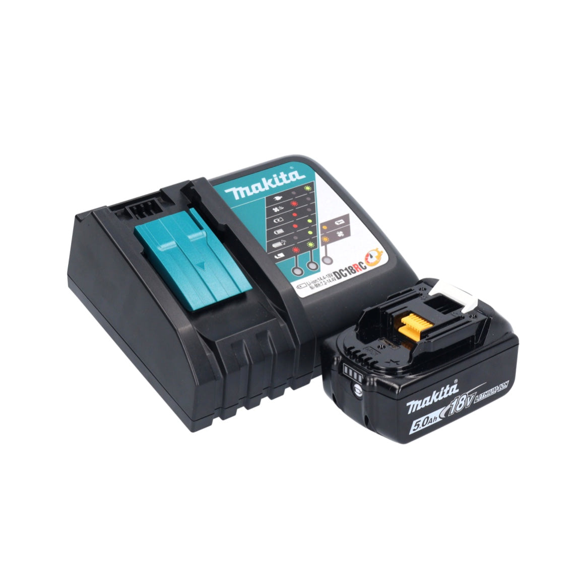 Makita DMR 056 RT1 Akku Radio 18 V FM DAB+ mit Laterne 360° Taschenlampe IP65 + 1x Akku 5,0 Ah + Ladegerät - Toolbrothers