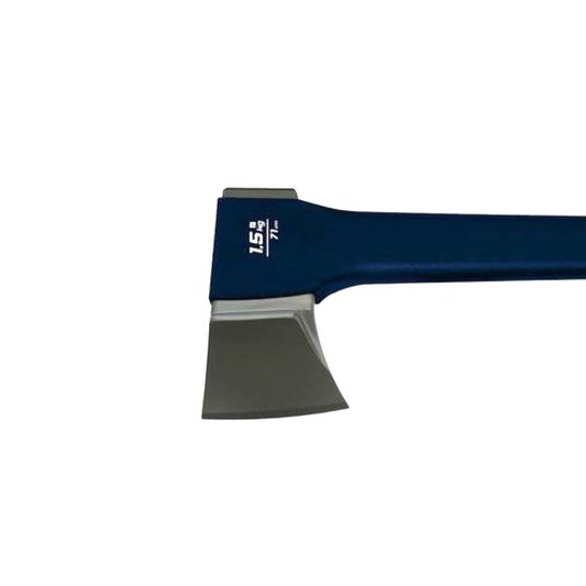 HAUSHALT Axt HH-427E, 710 mm, 1,5 kg, blau, Kopf aus rostfreiem Stahl, mit rutschfesten gummierten Griff in Rot ( 000051405555 ) - Toolbrothers