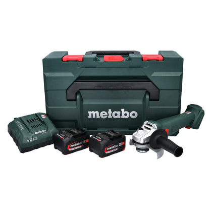 Metabo W 18 L 9-125 Quick Akku Winkelschleifer 18 V 125 mm + 2x Akku 4,0 Ah + Ladegerät + metaBOX