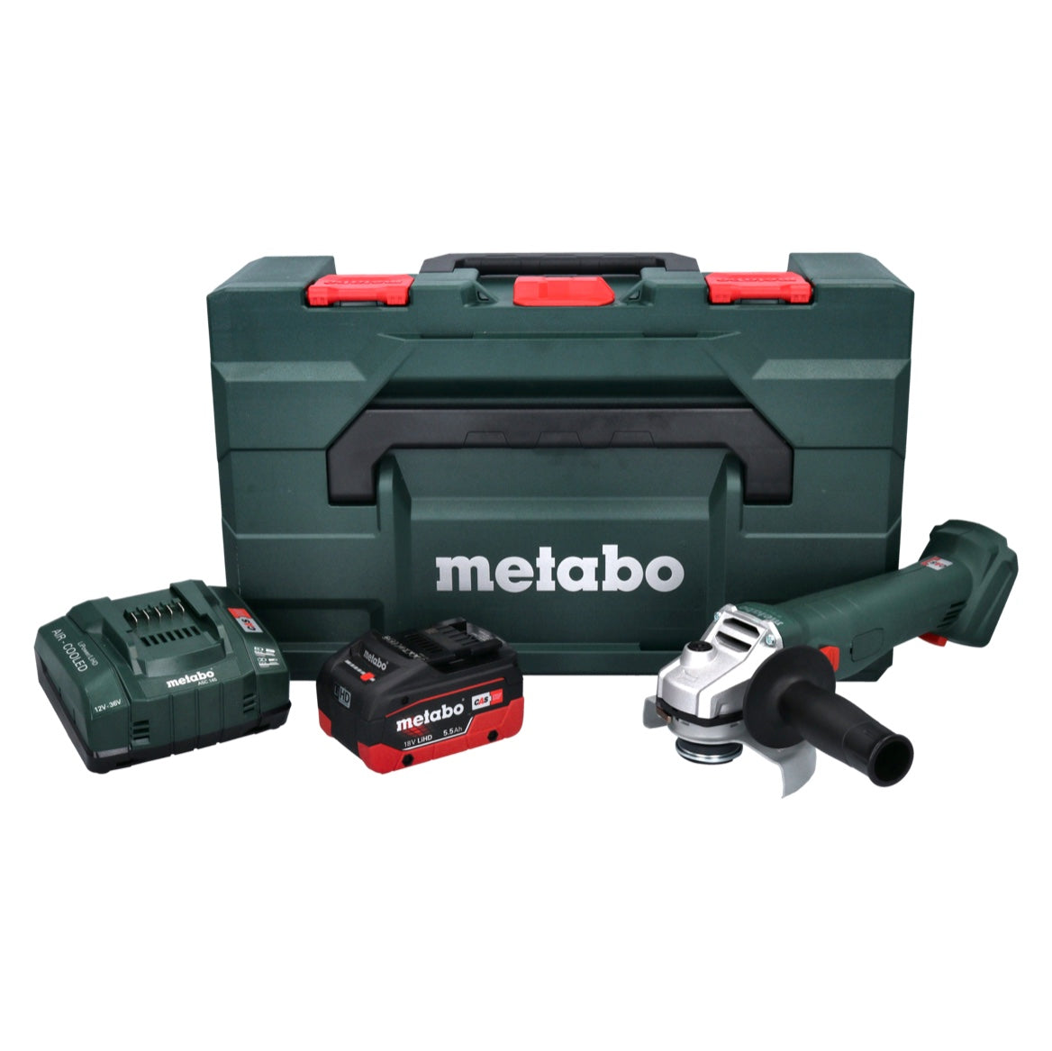 Metabo W 18 L 9-125 Quick Akku Winkelschleifer 18 V 125 mm + 1x Akku 5,5 Ah + Ladegerät + metaBOX - Toolbrothers