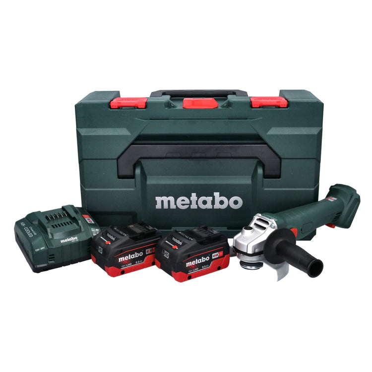 Metabo W 18 L 9-125 Quick Akku Winkelschleifer 18 V 125 mm + 2x Akku 8,0 Ah + Ladegerät + metaBOX - Toolbrothers