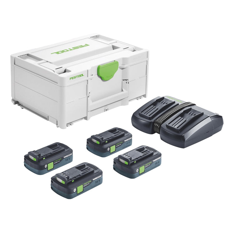Festool Energie Set SYS 18V 4x4,0/TCL 6 DUO 18 V ( 577104 ) + 4x Akku 4,0 Ah + Ladegerät + Systainer - Toolbrothers