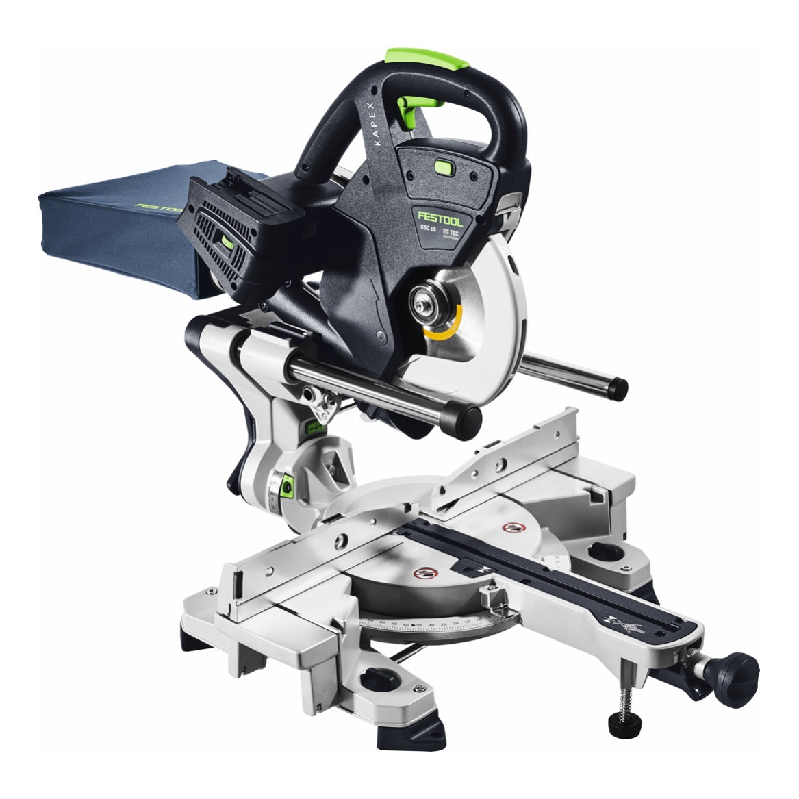 Festool KSC 60 EB-Basic KAPEX Akku Kapp Zugsäge 18 V / 36 V 216 mm Brushless + 2x Akku 4,0 Ah - ohne Ladegerät - Toolbrothers