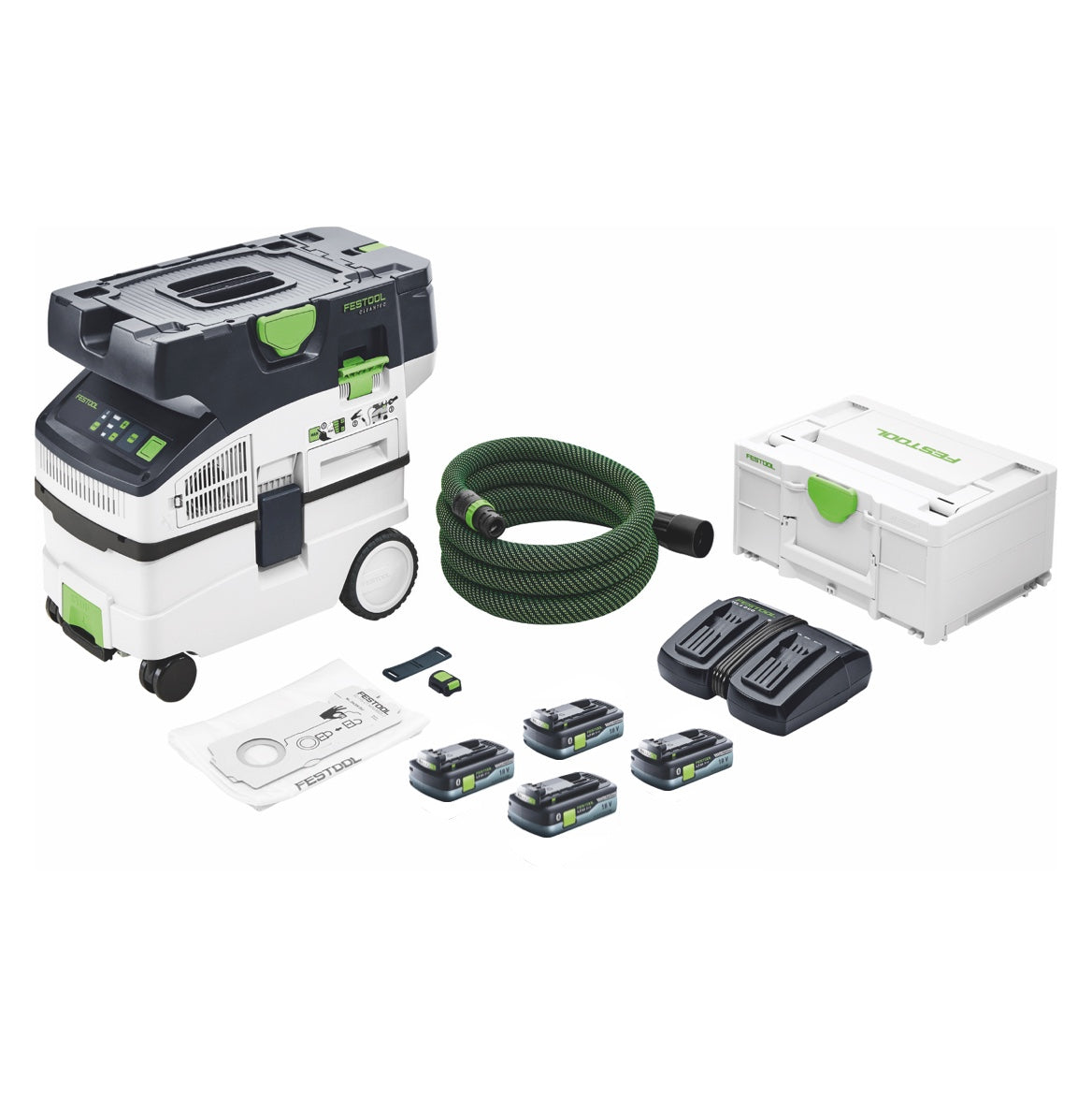 Festool CTMC MIDI Akku Absaugmobil 36 V ( 2x 18 V ) Staubkl. M + 4x Akku 4,0 Ah + Ladegerät + Systainer - Toolbrothers