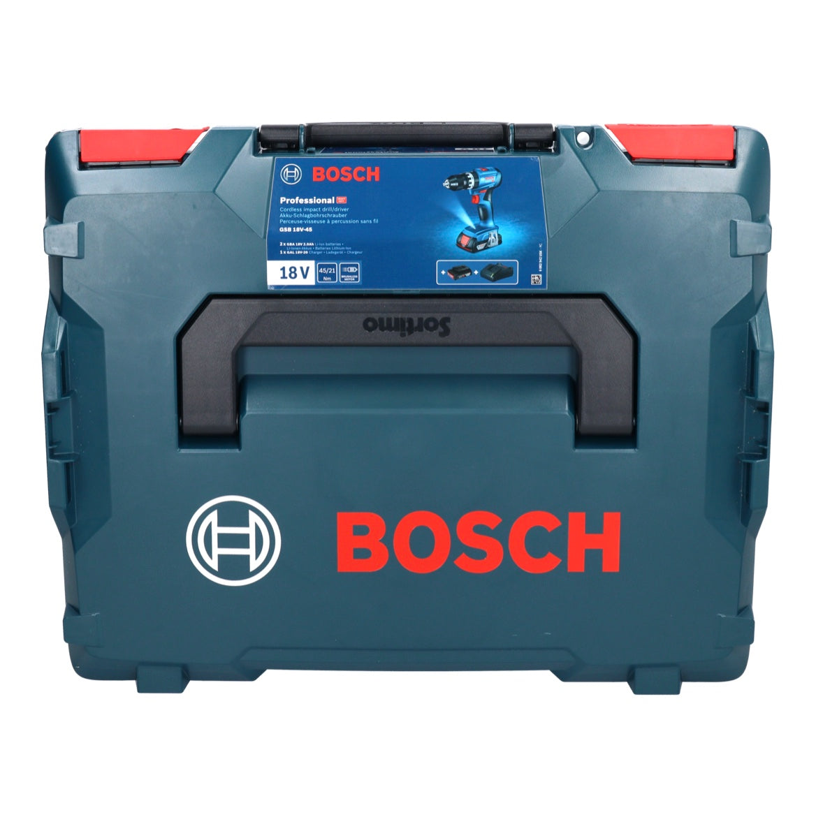 Bosch GSB 18V-45 Akku Schlagbohrschrauber 18 V 45 Nm ( 06019K3303 ) Brushless + 2x Akku 2,0 Ah + Ladegerät + L-Boxx - Toolbrothers