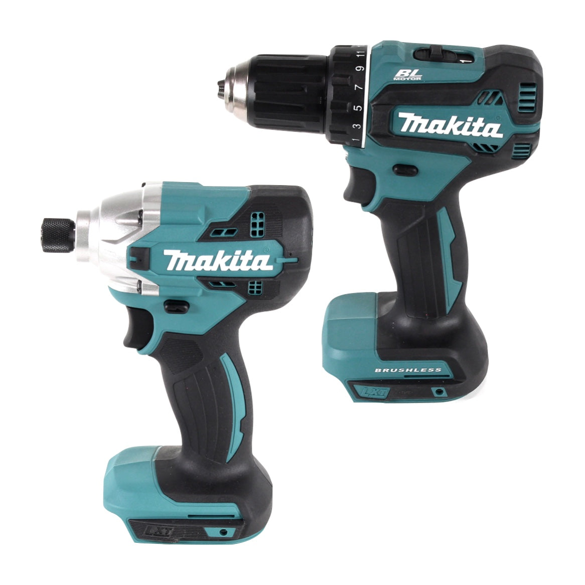 Makita DLX 4163 TX1 Akku Kombo Kit 18 V DDF 485 + DJV 181 + DSS 610 + DTD 156 + 2x Akku 5,0 Ah + Ladegerät + Tasche