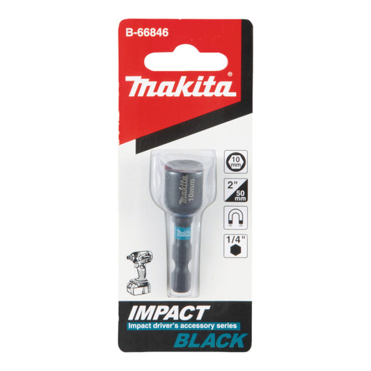 Makita Impact Black Clé à douille hexagonale 1/4" 10 x 50 mm (B-66846)