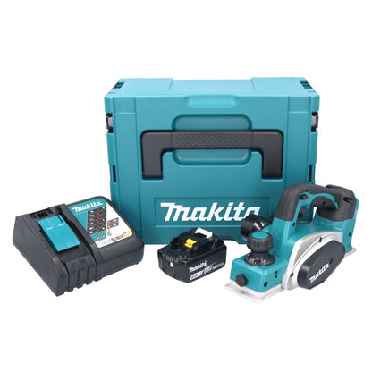 Raboteuse à batterie Makita DKP 180 RG1J 18 V 82 mm + 1x batterie 6,0 Ah + chargeur + Makpac