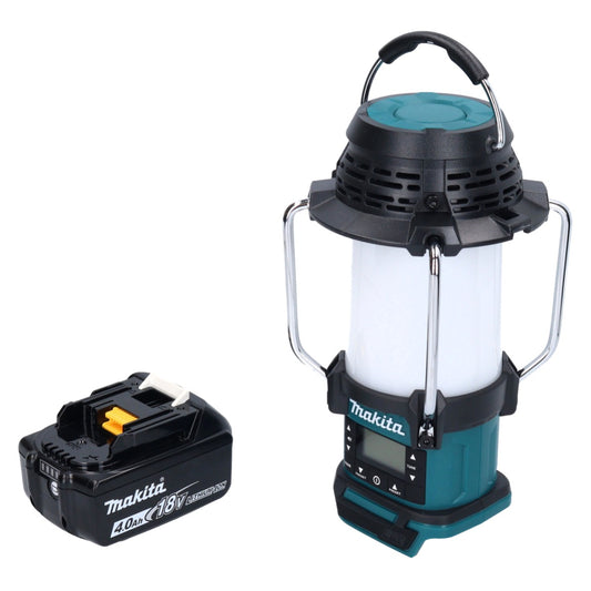 Makita DMR 055 M1 Radio sur batterie 18 V FM avec lanterne Lampe de poche 360° + 1x batterie 4,0 Ah - sans chargeur