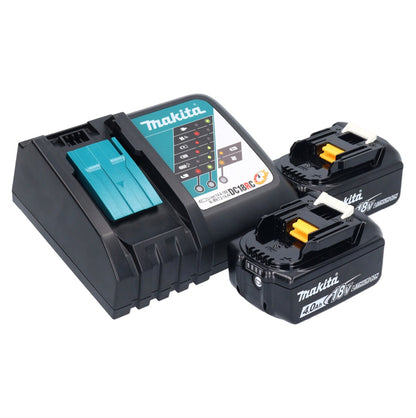 Makita DMR 055 RM Akku Radio 18 V FM mit Laterne 360° Taschenlampe + 2x Akku 4,0 Ah + Ladegerät