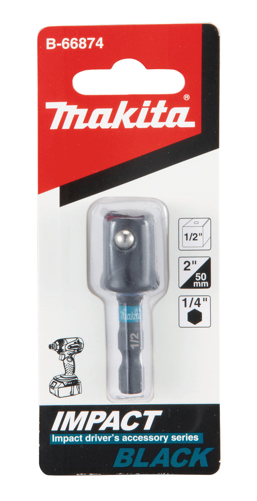 Makita B-66874 adaptateur de douille embout 50 mm 1/4" hexagone - 1/2" carré