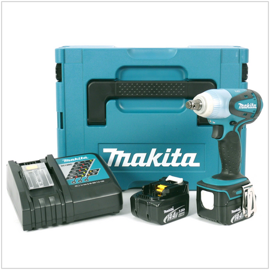 Makita BTW 250 RFJ Akku-Schlagschrauber 14,4 V Li-Ion im MAKPAC, mit 2 x Akku 3 Ah und Ladegerät - Toolbrothers