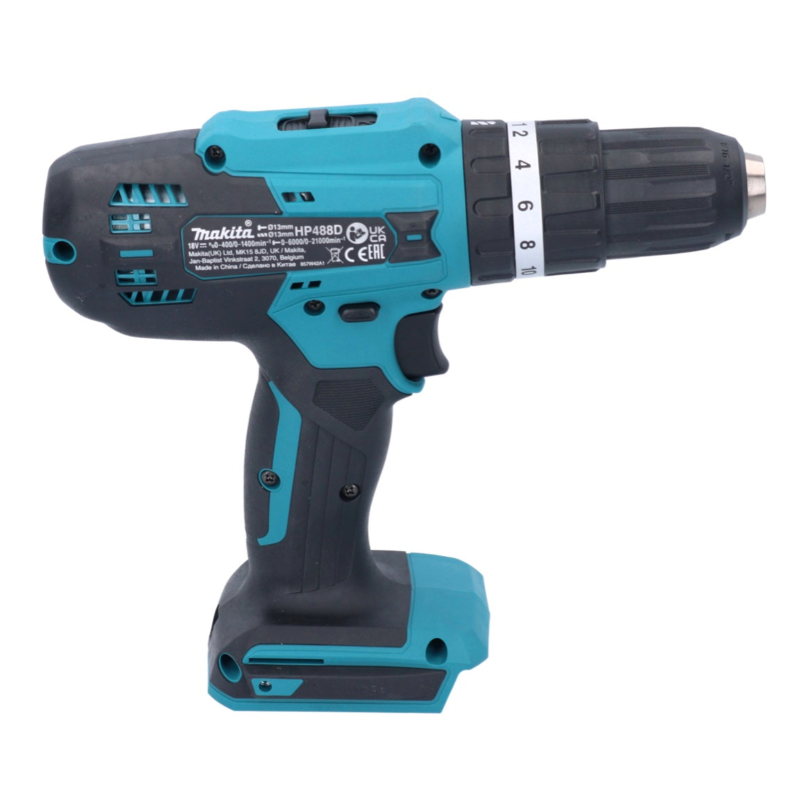 Makita HP 488 DWY1 Akku Schlagbohrschrauber 18 V 42 Nm G-Serie + 1x Akku 1,5 Ah + Ladegerät