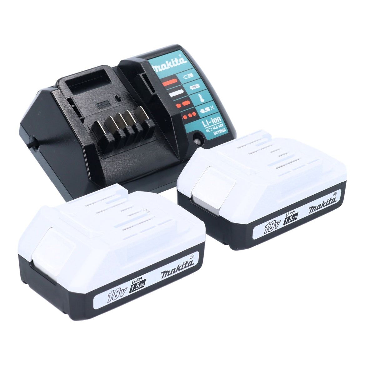 Makita HP 488 DWY perceuse à percussion sans fil 18 V 42 Nm série G + 2x batteries 1,5 Ah + chargeur