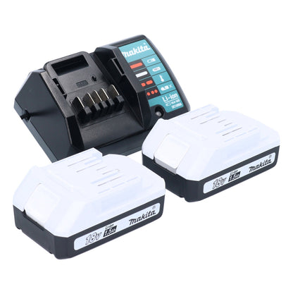 Makita HP 488 DWYJ perceuse à percussion sans fil 18 V 42 Nm série G + 2x batteries 1,5 Ah + chargeur + Makpac