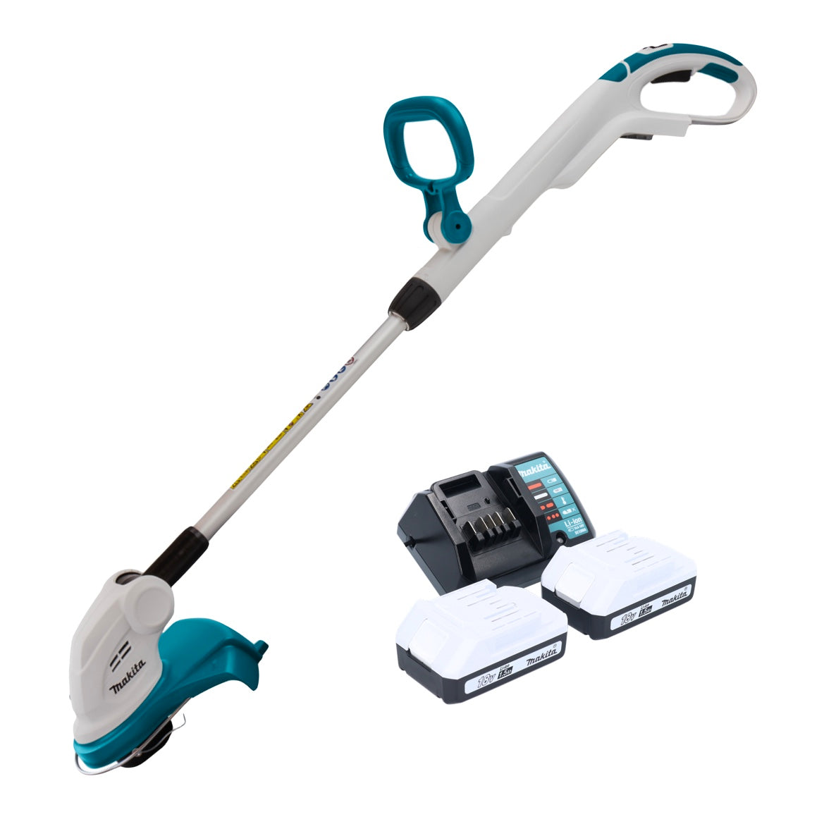 Coupe-herbe à batterie Makita UR 180 DWY 18 V 260 mm série G + 2x batteries 1,5 Ah + chargeur