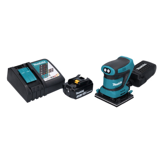 Makita DBO 480 RF1 ponceuse orbitale sur batterie 18 V 112 x 102 mm + 1x batterie 3,0 Ah + chargeur