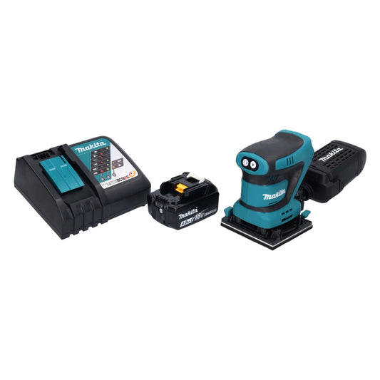 Makita DBO 480 RM1 Akku Schwingschleifer 18 V 112 x 102 mm + 1x Akku 4,0 Ah + Ladegerät